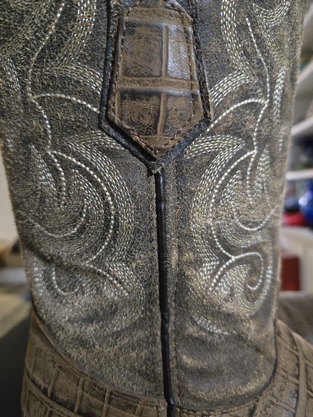 Veretta Alligator Western Boot - Mens 8
